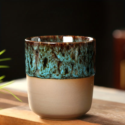 Blue Japanese Kiln Ceramic Espresso Cup - Dyno Pixels