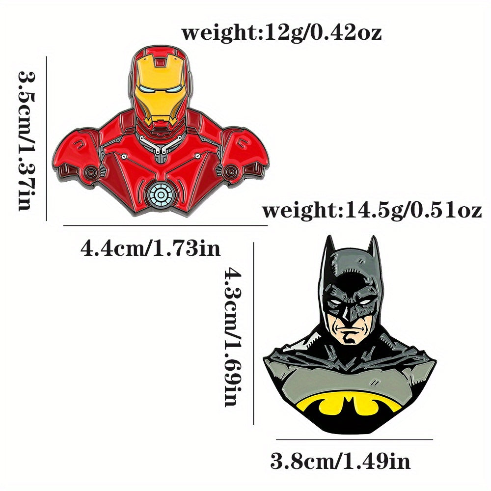 Batman / Ironman Pins