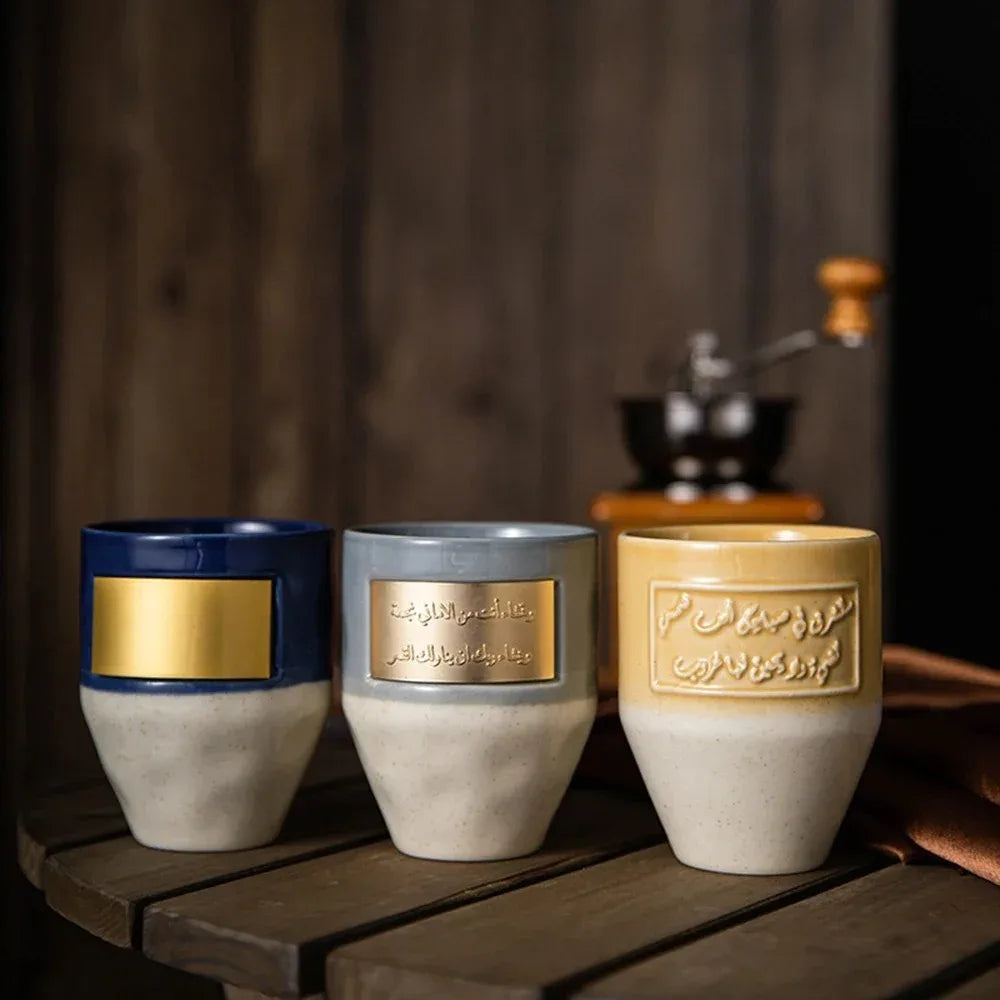 Grey / Gold Elegant Ceramic Mug - Perfect for Coffee, Tea, and More - Dyno Pixels