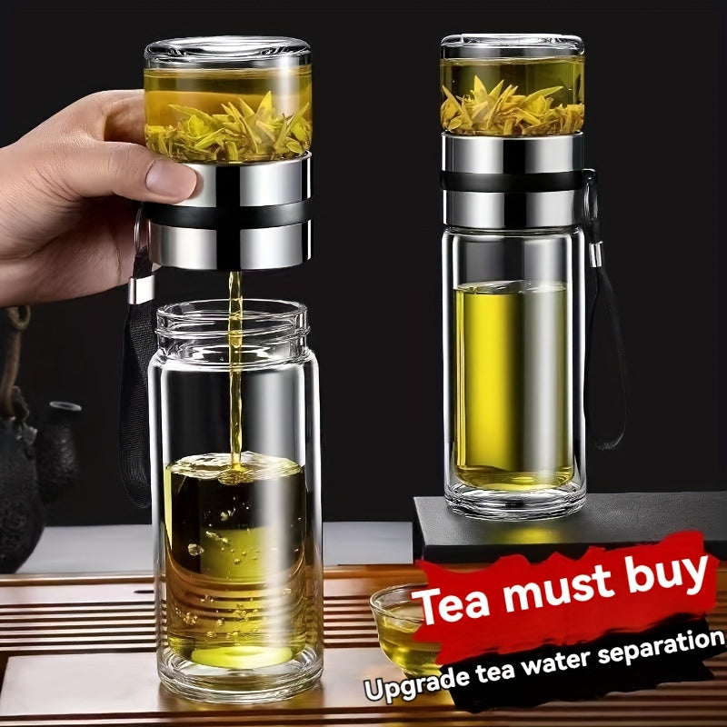 Stainless Steel and Borosilicate Glass Office Tea Cup