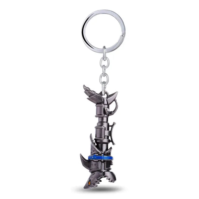 Trendy Silver-Plated Figure Keychain - Perfect Gift for Gamers