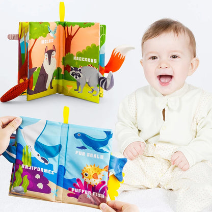 Forest Series Interactive Soft Baby Book for Newborns (0-6 Months) - Dyno Pixels