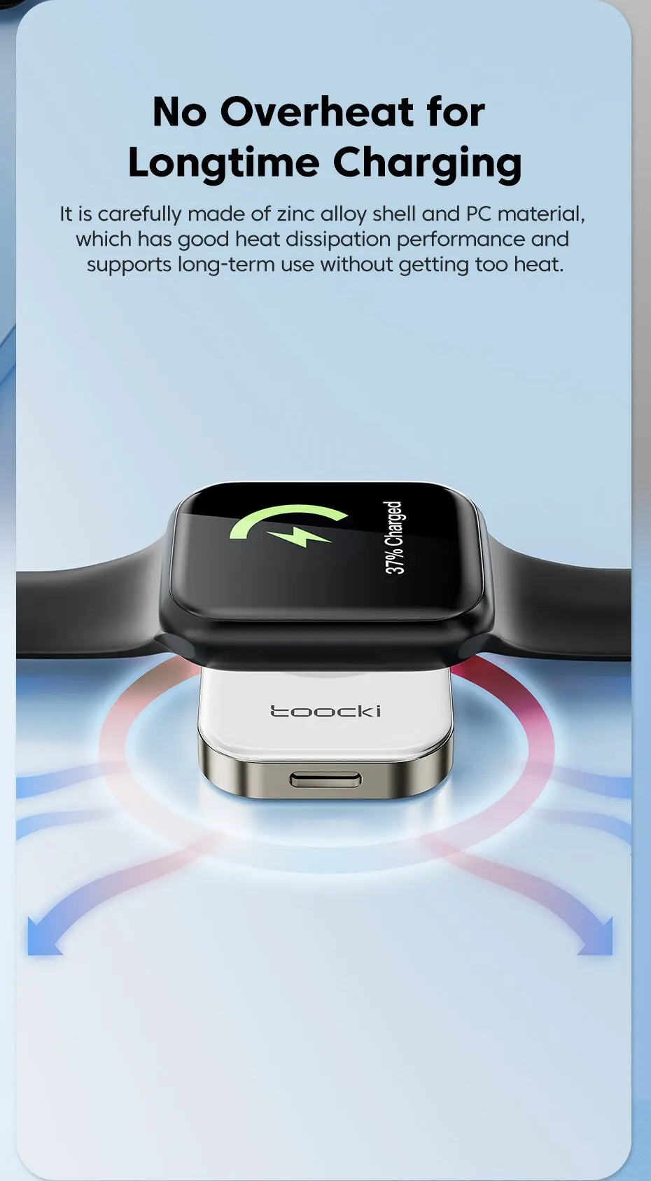 Toocki Portable Wireless Apple Watch Charger - Dyno Pixels