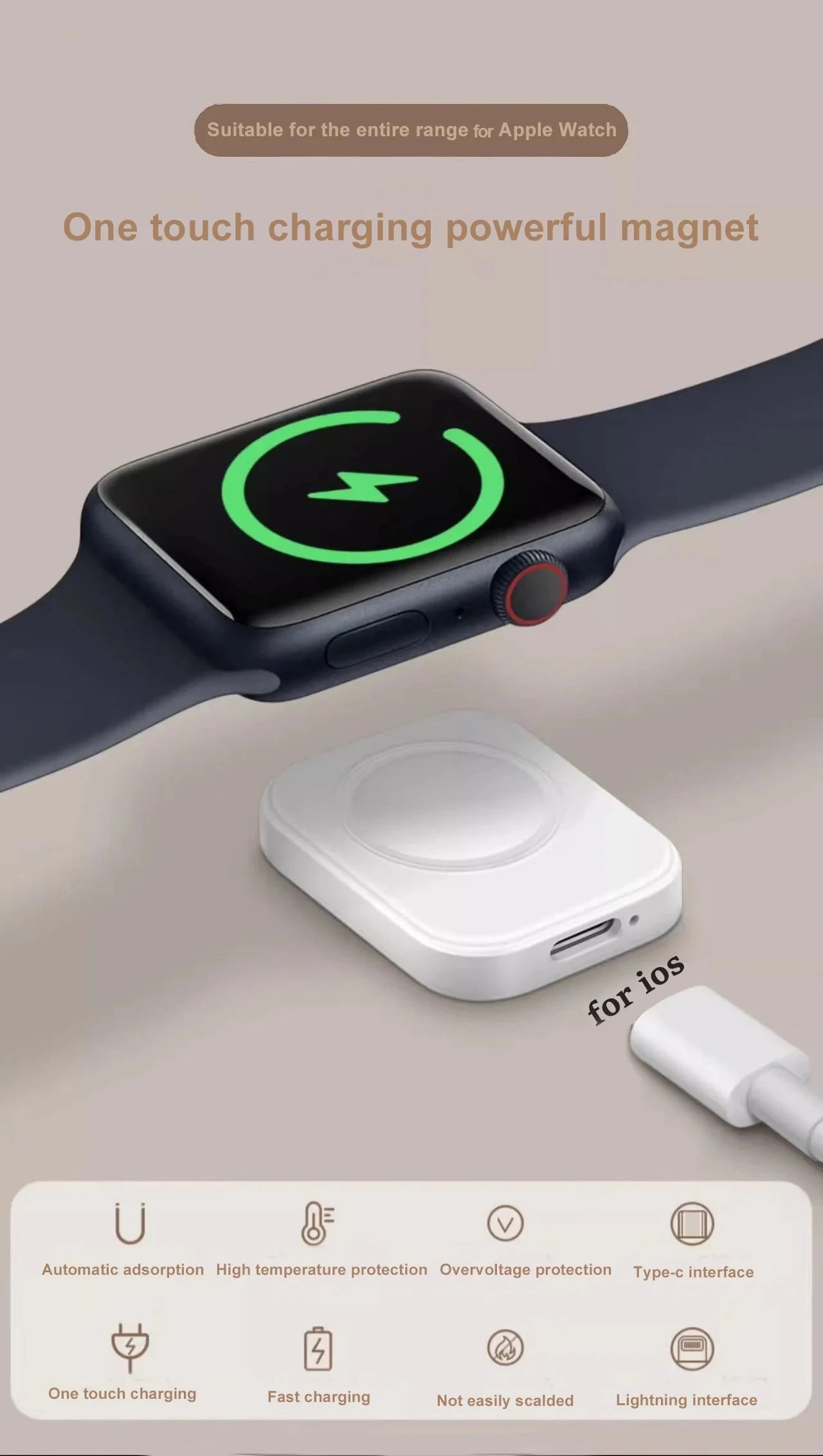 Portable Wireless Charger for Apple Watch - Dyno Pixels