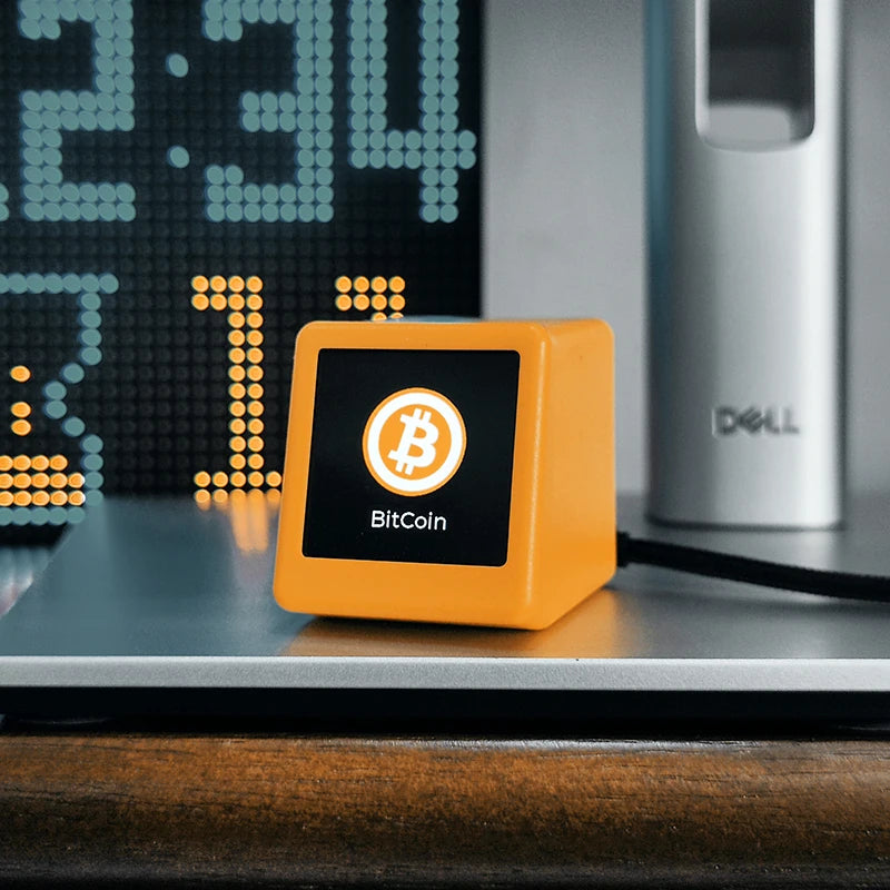 BITCOIN Smart Multi-Functional Desktop Gadget for Cryptocurrency and Stock Tracking - Dyno Pixels