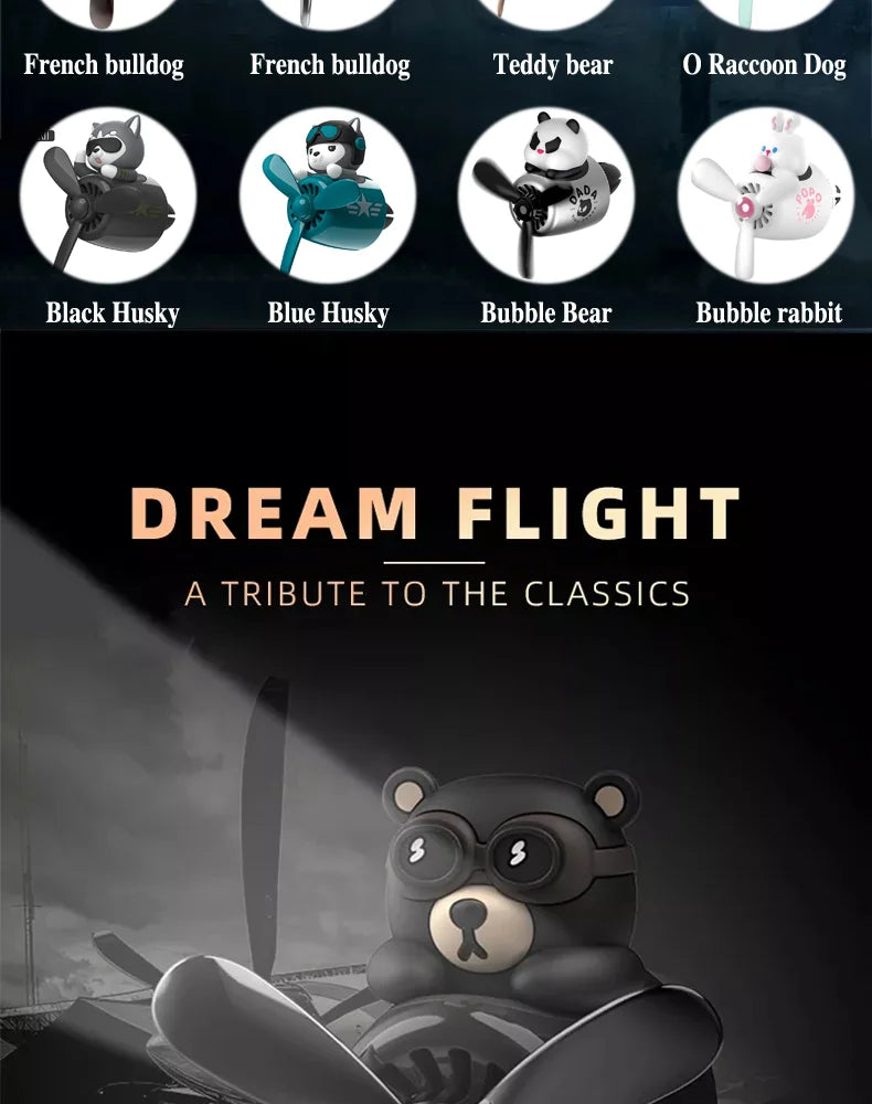 Pilot Bear Car Air Freshener - Dyno Pixels