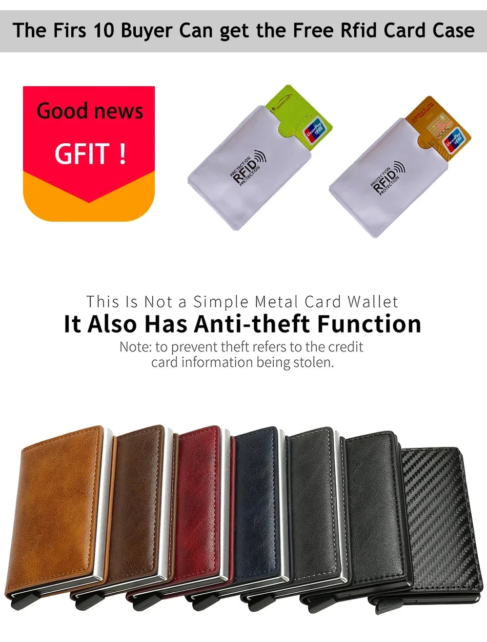 Sleek Anti-Theft RFID Metal Card Wallet - Dyno Pixels